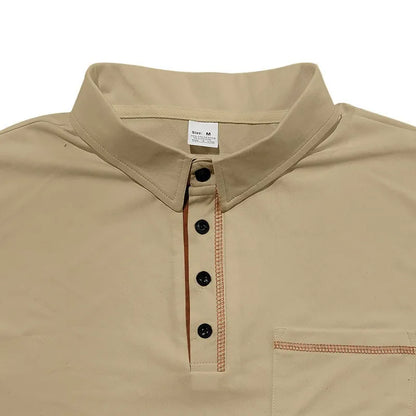 Men's GolfThing Polo Shirt with Detailing Khaki