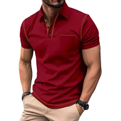 Men's GolfThing Polo Shirt with Detailing Khaki