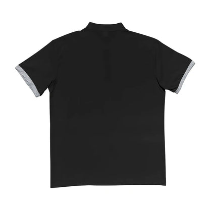 Men's GolfThing Short Sleeved Polo Shirt with Coloured Trim & Smart Lapel Grey