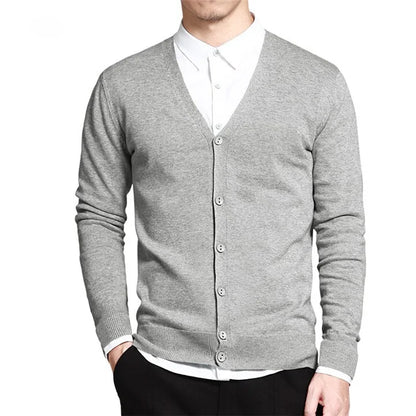 Men's GolfThing Golf Cardigan Sweater - Dark Grey