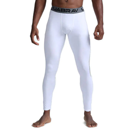 GolfThing Performance Compression Sports Leggings - Reduce Muscle Fatigue White