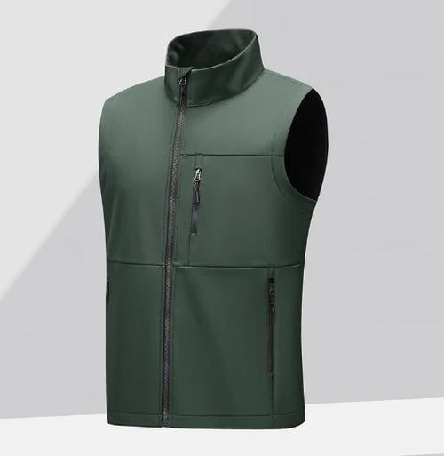 GolfThing Soft Shell Waterproof Links Gilet - Green