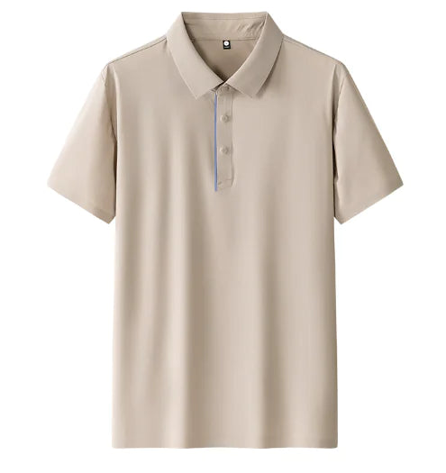 GolfThing Ice Silk Links Polo Shirt -Khaki
