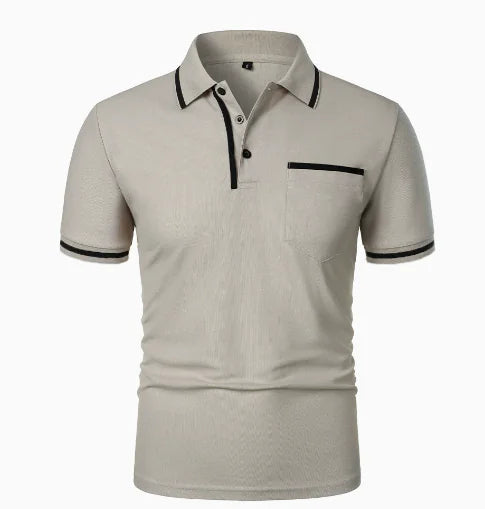 GolfThing Elite Lapel Golf Polo Shirt -Green
