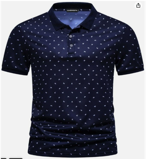 GolfThing Men's Golf Polo Shirt - Patterned Comfortable & Versatile