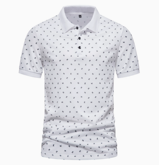 GolfThing Men's Golf Polo Shirt - Patterned Comfortable & Versatile