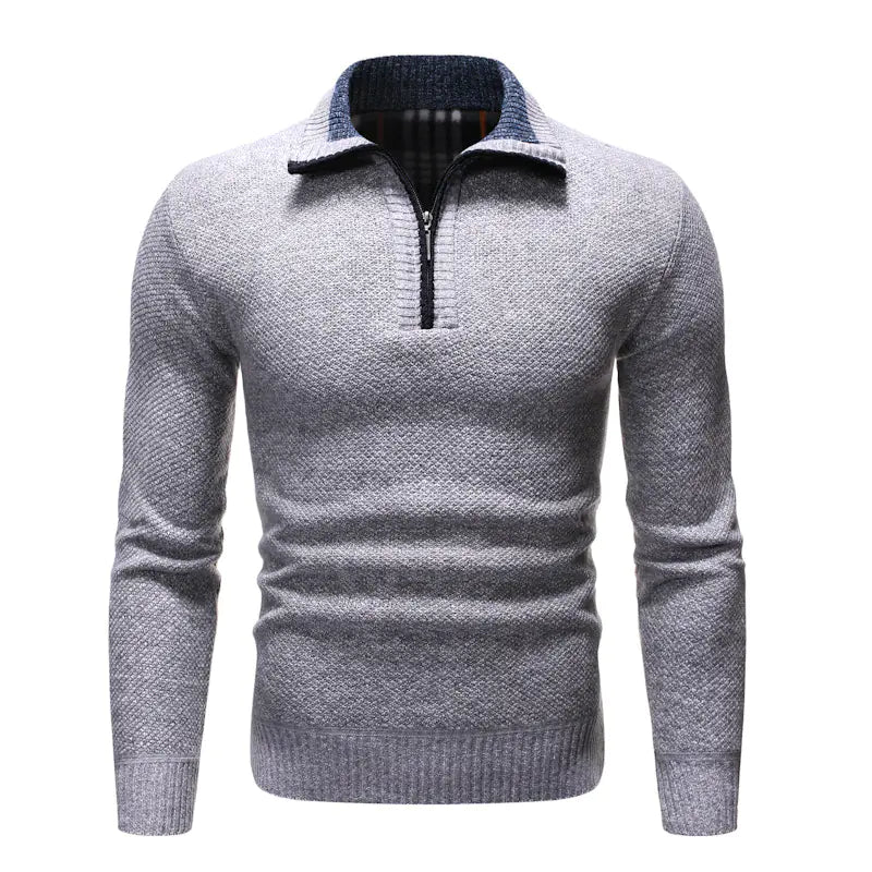 GolfThing Heather Knit Quarter-Zip Sweater