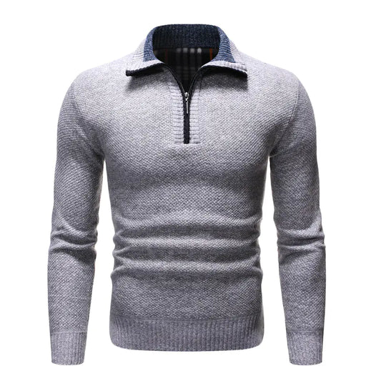 GolfThing Heather Knit Quarter-Zip Sweater