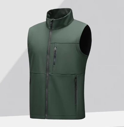 GolfThing Soft Shell Waterproof Links Gilet - Green