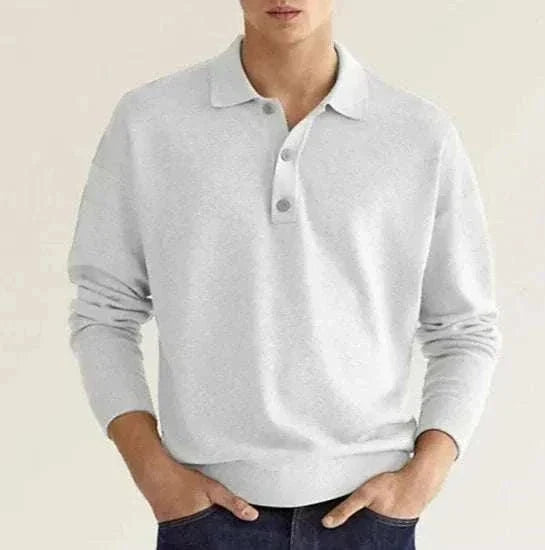 Navy button collar sweater by GolfThing for golf and casual wear