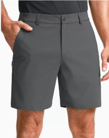 Men's tailored stretch golf cargo shorts with deep side pockets