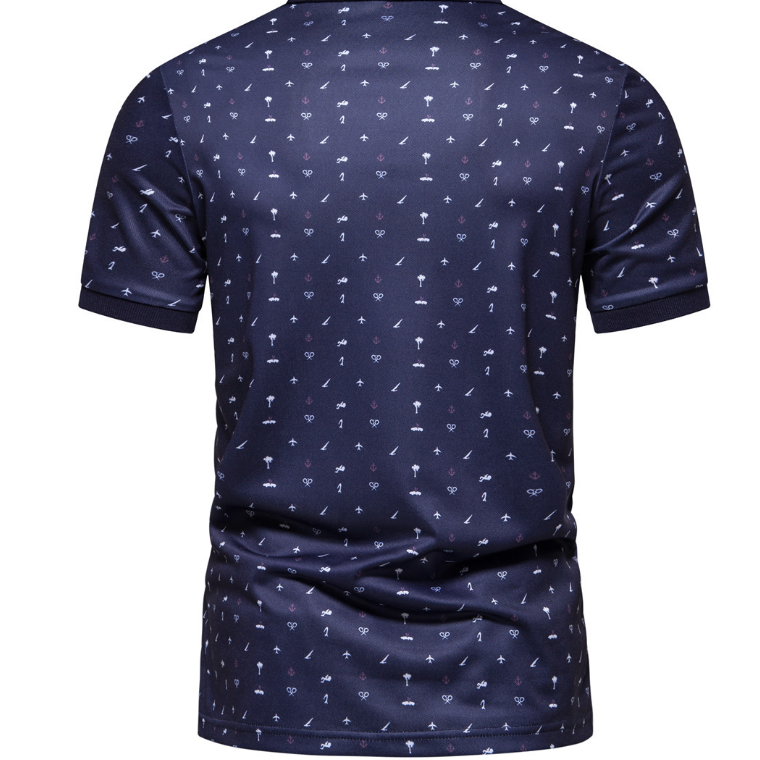 GolfThing Men's Golf Polo Shirt - Patterned Comfortable & Versatile