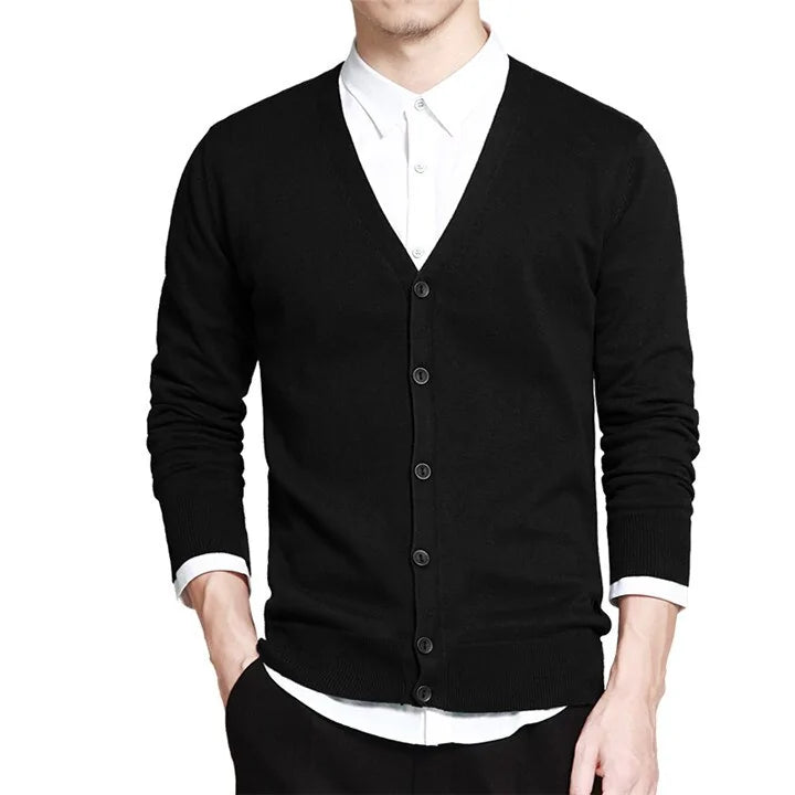 Men's GolfThing Golf Cardigan Sweater - Dark Grey