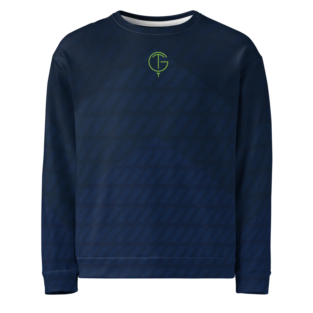 GolfThing Patterned Golf Sweatshirt/Jumper Blue Green
