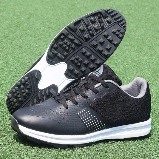 GolfThing Waterproof Non-Slip Golf Shoes Black