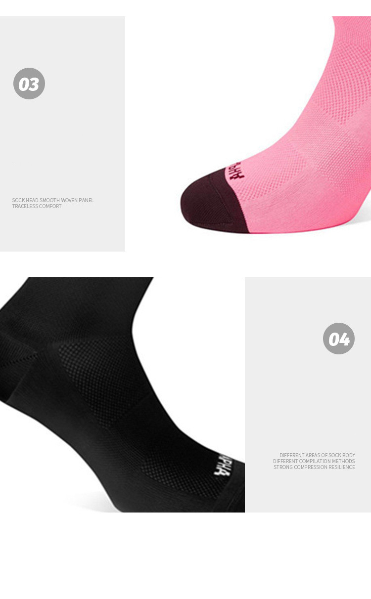 Pair of GolfThing breathable supportive golf socks with reinforced heel and toe, arch support, and long tube design