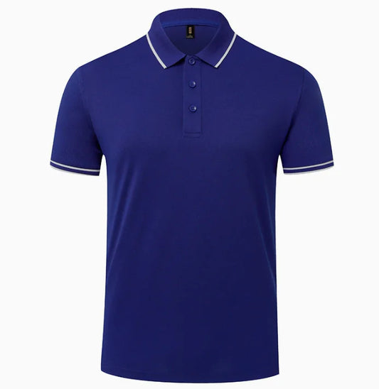GolfThing PureForm Golf Polo Shirt Dark Blue - High Quality Breathable Polyester