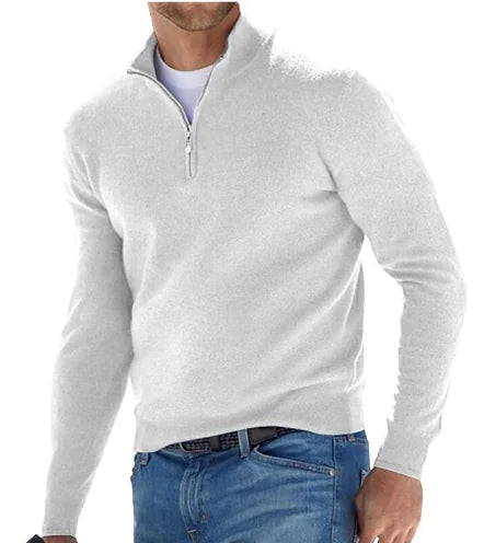 GolfThing Men's Quarter Zip Jumper - Costello Golf Jumper White