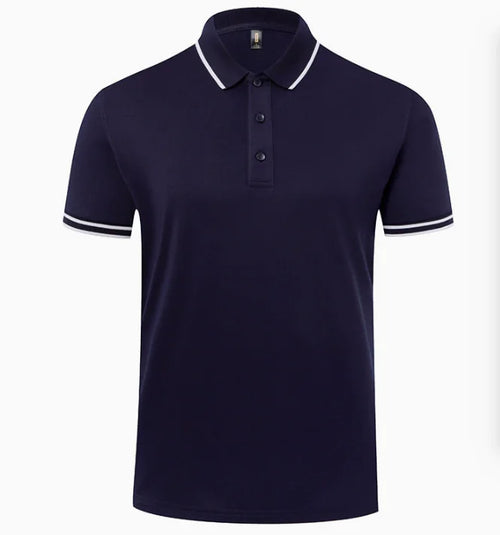 GolfThing PureForm Golf Polo Shirt Dark Navy Blue - High Quality Breathable Polyester