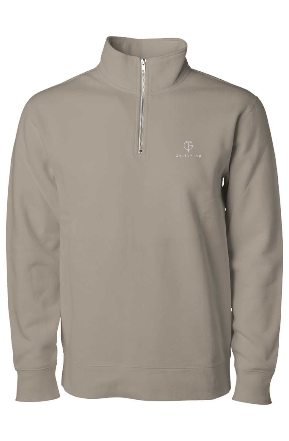 GolfThing all-day thermal quarter zip golf jumper in dark color