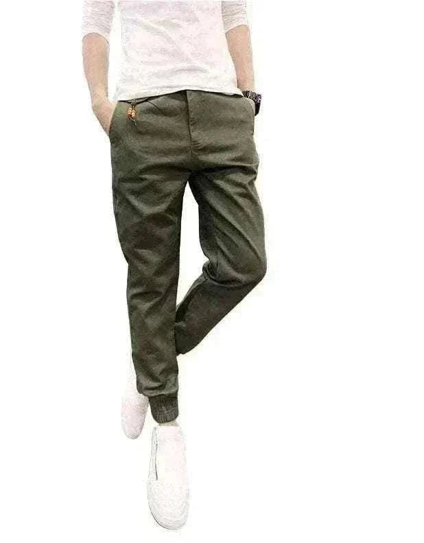 GolfThing soft cotton cuffed golf trousers for men