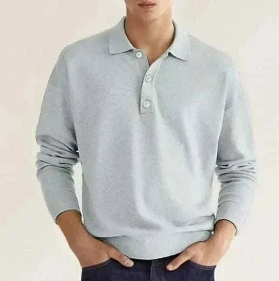 Light green GolfThing button collar golf jumper for performance and style