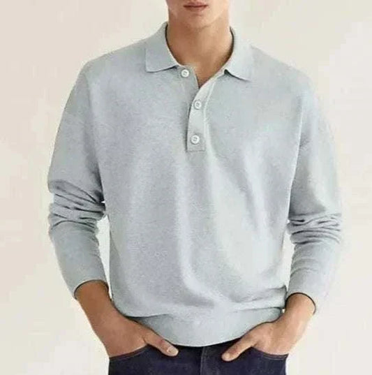 Light green GolfThing button collar golf jumper for performance and style