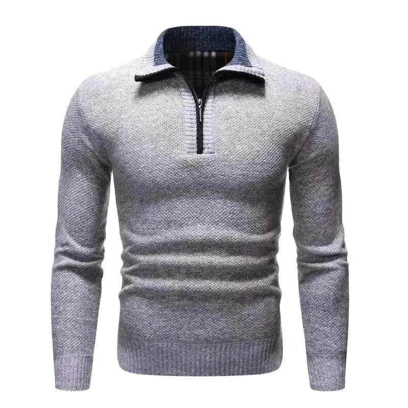 Slim-fit GolfThing knit quarter-zip golf jumper in navy blue