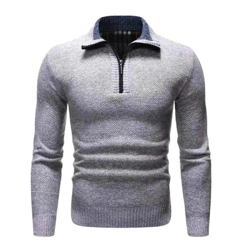 Slim-fit GolfThing knit quarter-zip golf jumper in navy blue