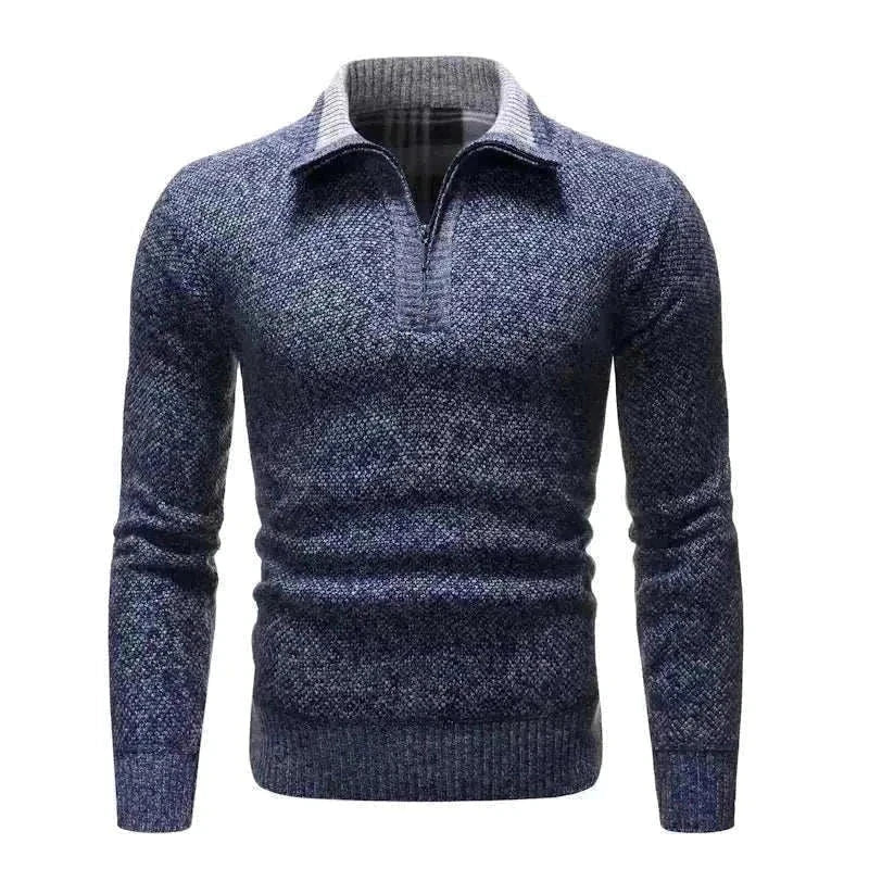 GolfThing knit quarter-zip slim-fit golf jumper in navy blue