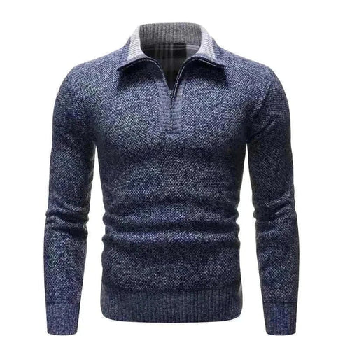GolfThing knit quarter-zip slim-fit golf jumper in navy blue