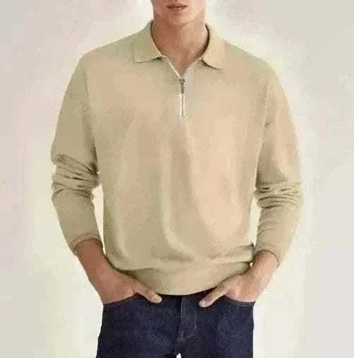 GolfThing Men's Elite quarter zip golf jumper in navy with moisture-wicking fabric