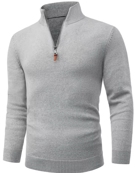 GolfThing men’s cotton quarter zip golf jumper in dark color