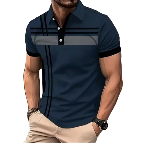 GolfThing patterned polo shirt with geometric grid design