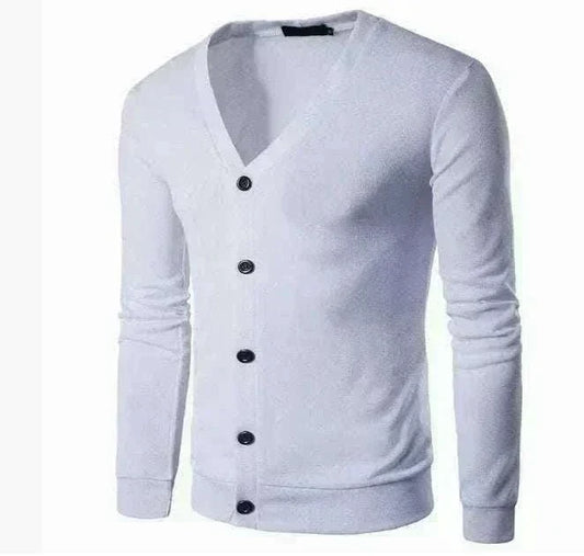 Black GolfThing Signature Knit Golf Cardigan sweater with V-neck and buttons