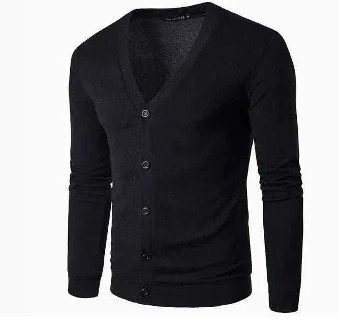 Grey GolfThing Signature Knit golf cardigan sweater with V-neck and buttons
