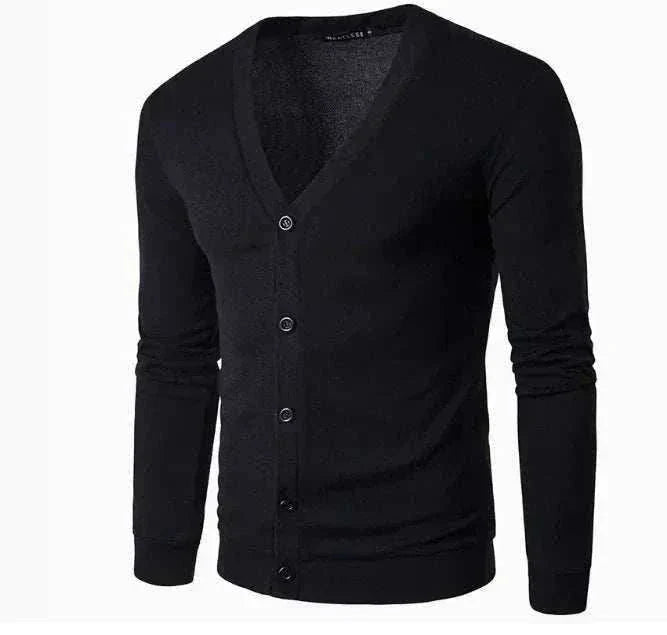 Grey GolfThing signature knit golf cardigan sweater with button-down V-neck
