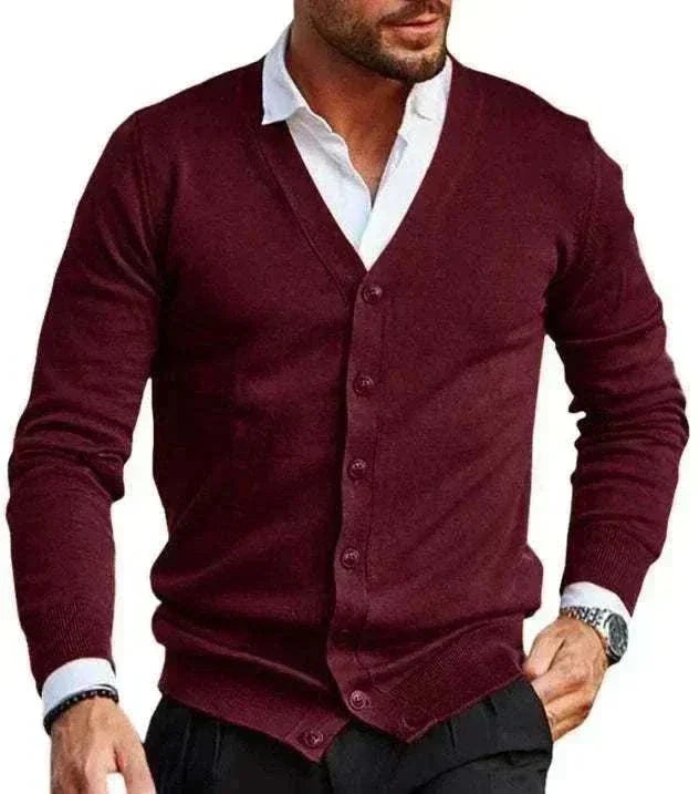 Green GolfThing signature knit golf cardigan sweater with buttons