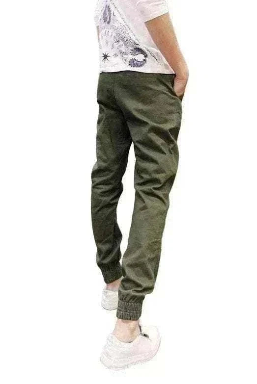 soft cotton cuffed golf trousers for men