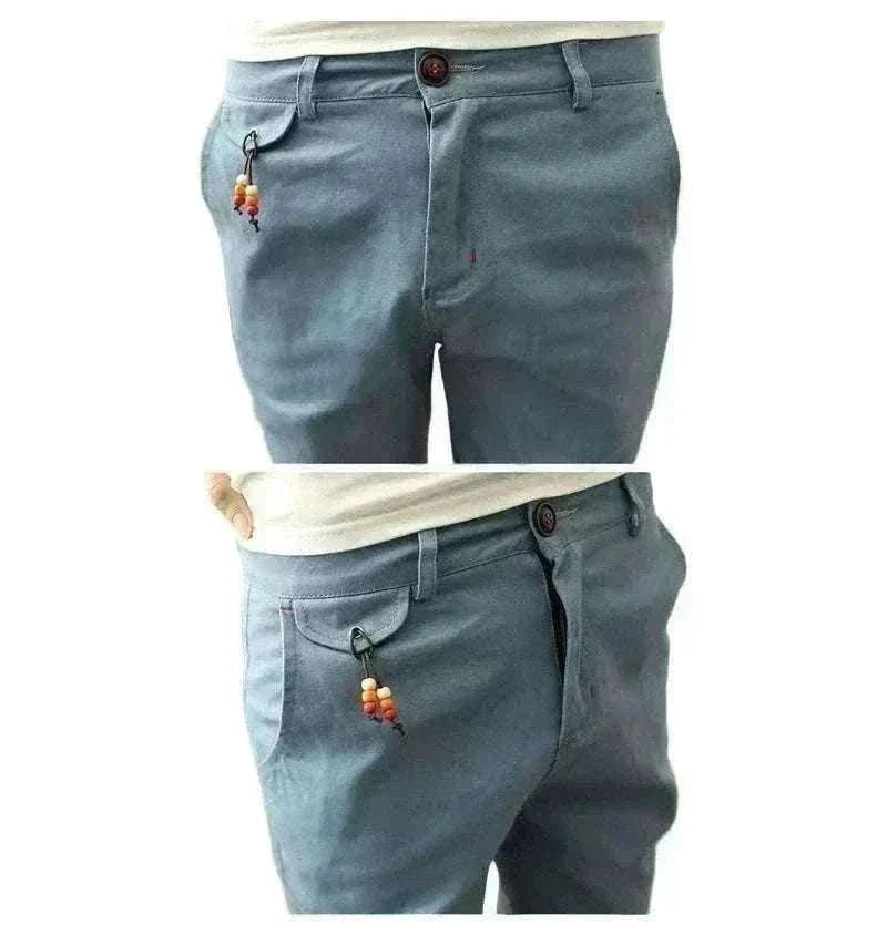 Men's soft cotton cuffed golf trousers by GolfThing