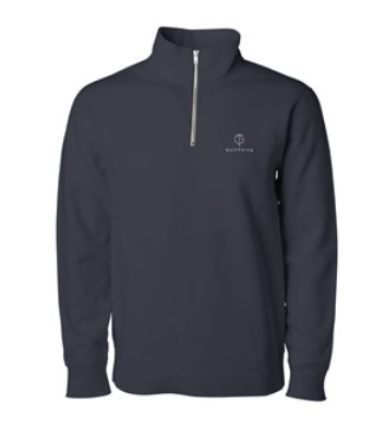 GolfThing Thermal Quarter Zip golf jumper in grey heather