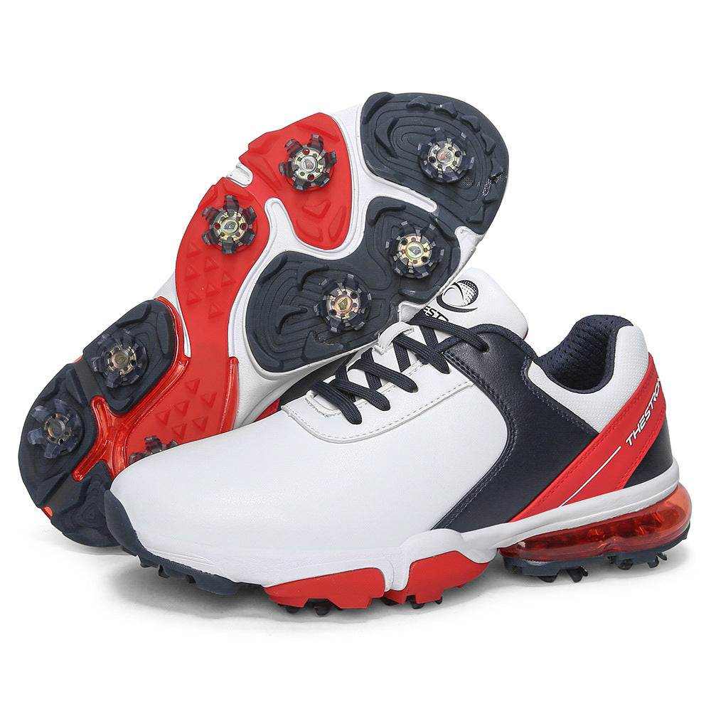 GolfThing waterproof soft spike golf shoes with air cushion for wet conditions