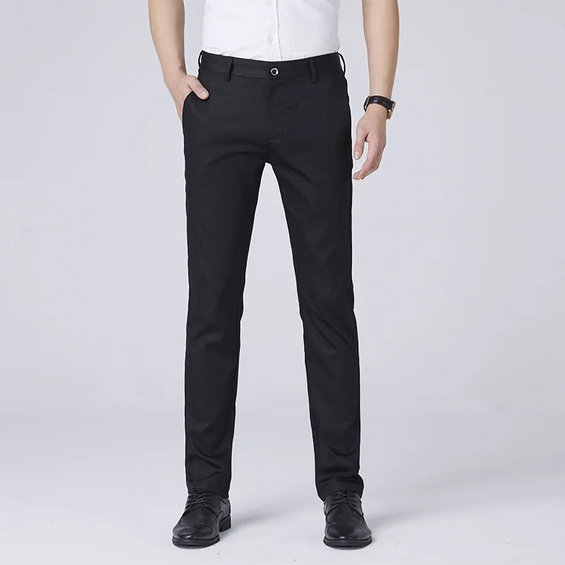 GolfThing Elasticated Golf Trousers Slim Fit Black