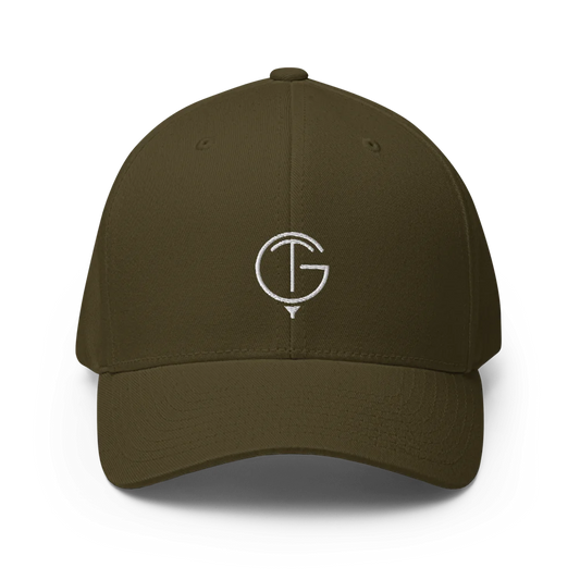 GolfThing Closed-Back Structured Golf Cap | Flexfit Olive