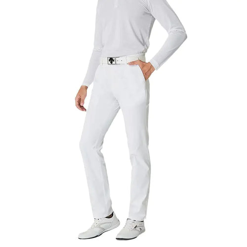 GolfThing Slim Fit Golf Trousers- Breathable Quick-Dry - White