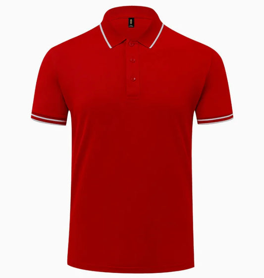 GolfThing PureForm Golf Polo Shirt Red - High Quality Breathable Polyester