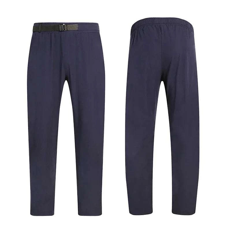 Men's lightweight cooling golf trousers with black belt