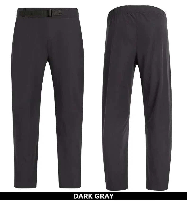 GolfThing Men's Cooling Golf Trousers With Black Belt