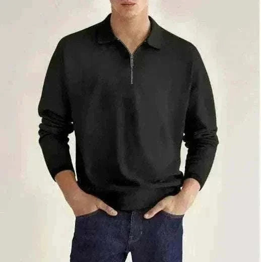 Mens elite fit quarter zip jumper moisture wicking golf pullover