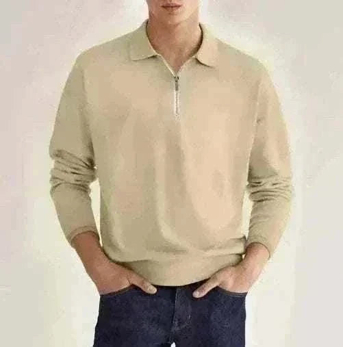GolfThing men's elite fit quarter zip jumper in navy blue